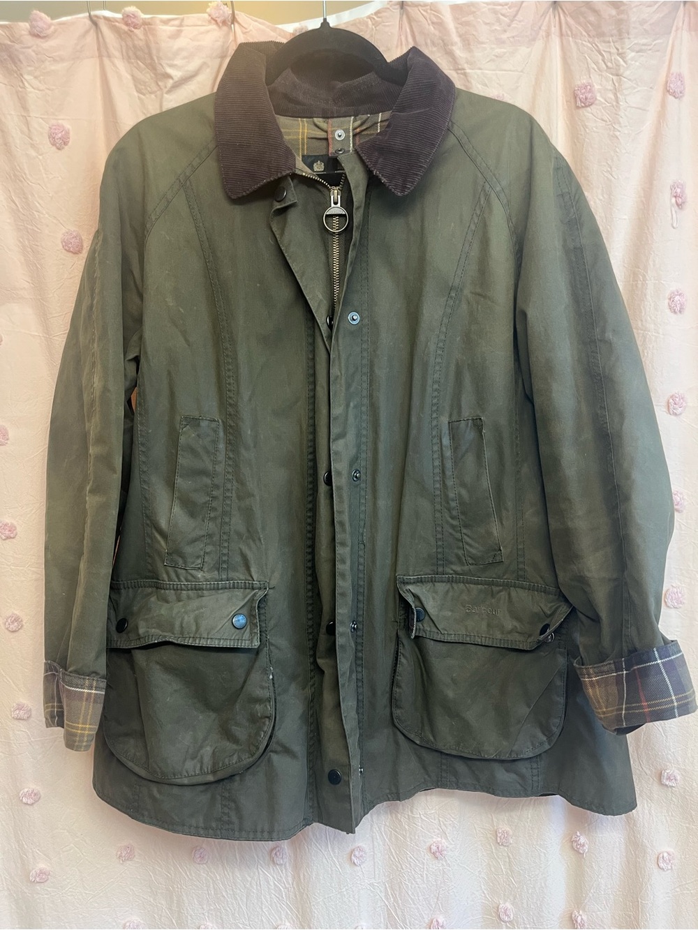 Women’s Barbour Green Waxed Utility Jacket